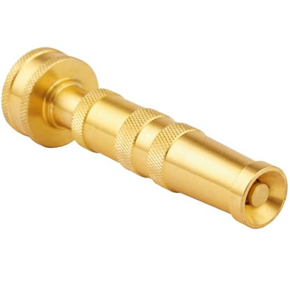 Heavy Duty Brass Hose Nozzle-4'' Adjustable Twist Garden Hose Nozzles