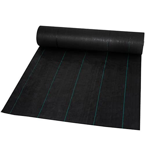 VEVOR Weed Barrier Fabric, Heavy Duty 4x100FT 5.8oz Woven Landscape Fabric, Garden Fabric Weed Barrier, Weed Control Fabric Ground Cover, Geotextile Fabric for Landscaping, Weed Block Gardening Mat - size: 4FT*100FT-5.8OZ, style: Woven