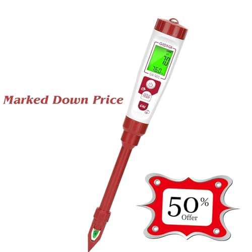 Digital pH Meter with Calibration Kits for Soil Water Food