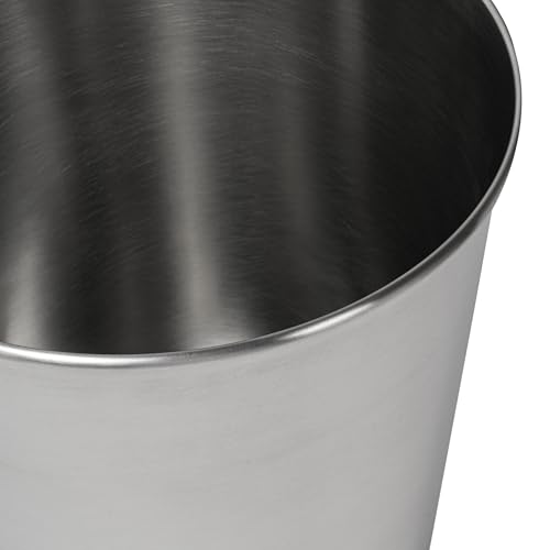 happimess Nolan 2 Gal Smooth Steel Wastebasket, Brushed Steel, Set of 2 - color: Brushed Steel, size: Set of 2