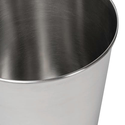 happimess Nolan 2 Gal Smooth Steel Wastebasket, Brushed Steel, Set of 2 - color: Brushed Steel, size: Set of 2