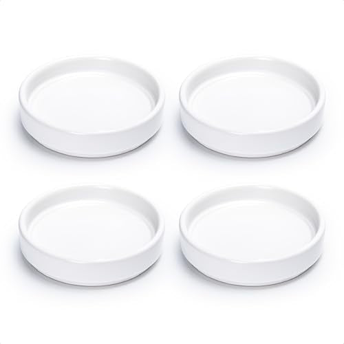 D'vine Dev 4-Pack Ceramic Plant Saucers, 3.7 in, White, 97-T-A-11 - color: White, size: 3.7" (4 Pack)
