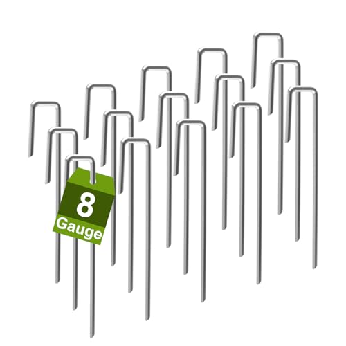 8 Gauge Landscape Edging Stakes 6 Inch 150 Pack Landscape Staple - size: 150Pcs