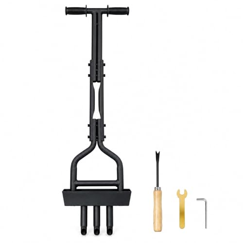 Manual Core Aerator & Plug Aerator – Heavy‑Duty Core Aerator, Lawn Aerator with Soil Tray – Manual Core Aerator Tool for Deep Turf Aeration