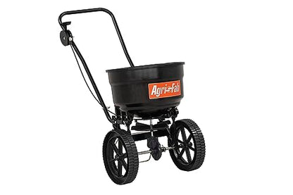 Agri-Fab Push Lawn and Garden Broadcast Spreader for Seed and Fertilizer, 50 lb Capacity Walk-Behind Spreader with Cable Flow Control