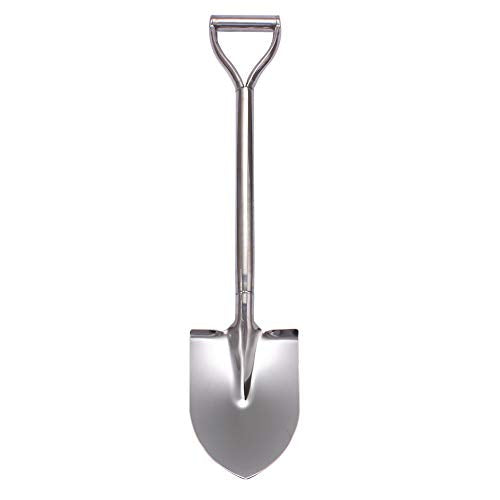 31.5 Inch Short Garden Shovel for Digging in The Yard, Round Point D Handle Shovel, All Stainless Steel Made - style: Round Point Shovel