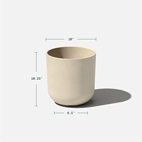 Veradek Mason Series Lima Planter - Large Round Outdoor Planter - color: Sand, size: 10 inches