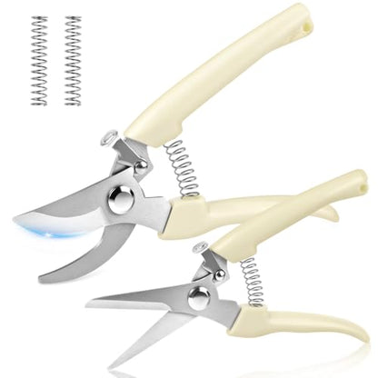 Ainiv 2Pack Pruning Shears, Professional Flower Clippers, Lightweight