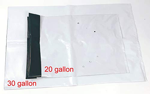 HORTIPOTS 30 Gallon Black White Poly Grow Bag Large Thick Plastic Transplanter Bags (10 Pieces per Pack) - size: 30 Gallon-Pack of 10