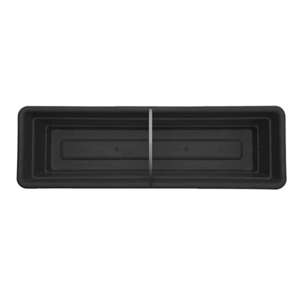 Bloem Dura Cotta 18" Plastic Window Box Planter with Saucer, Black - color: Black, size: 18"