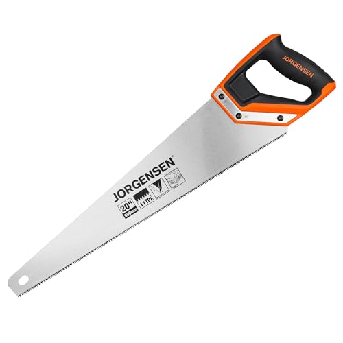 JORGENSEN 20 Inch Pro Hand Saw, 11 TPI Fine-Cut Ergonomic Non-Slip Aluminum Ultrasonic Welding Handle for Sawing, Trimming, Gardening, Woodworking, Drywall, Plastic Pipes - style: 20 Inch
