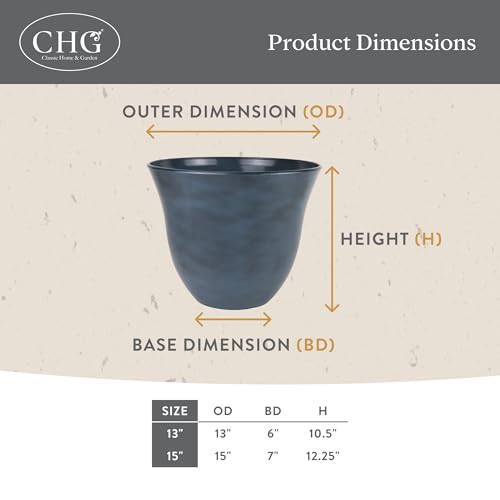 13" Honeysuckle Planter in Bamboo - color: Bamboo, size: 13"