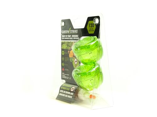 REENSTRIKE 2-Pack Fruit Fly Traps for Indoors use. 120 Days Solution – Gnat Trap and Effective Fruit Fly Trap – Easy to Use – Best for Kitchen – Dining Areas - Reusable