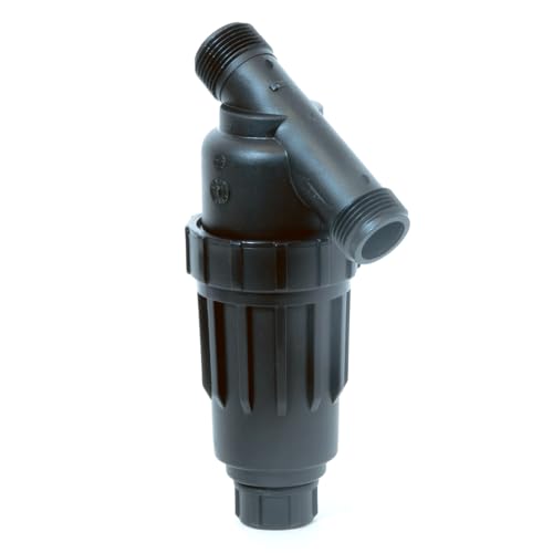 DIG P16-200 1" All-Purpose Heavy Duty Drip Irrigation Kit MPT Inline Y Filter with 200 Mesh Polyester Screen and Flush Cap for Residential, Commercial, and Agricultural Use - size: 1" - 200 Mesh