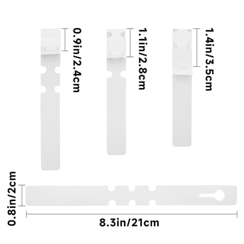 KINGLAKE 500 Pcs White Plastic Plant Tree Tags Nursery Garden Lables 2x20cm Wrap Around Hanging Tags Nursery Garden Stakes Large Writing Surface