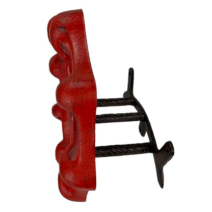 Zeckos Garden Hose Holder Faucet Spigot 11 Inch Cast Iron Red - color: Spigot - Red