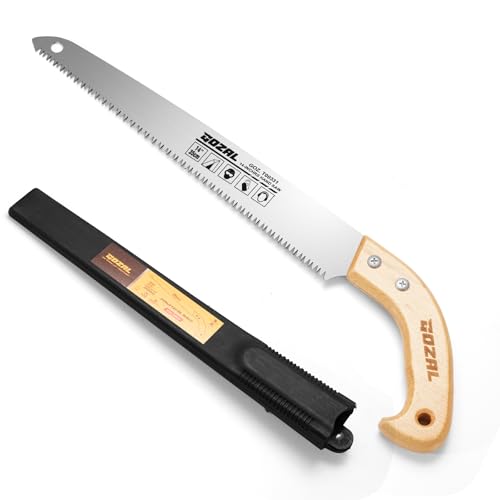 YIAD 13" Pruning Saw, Curved High Carbon Steel Hand Saw with Sheath - size: 13-Inch Straight