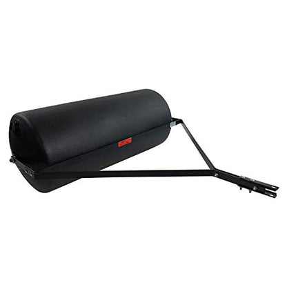 Brinly 42 Gallon 390 lb. Tow-Behind Poly Lawn Roller, 18 by 36" -Flat Black - color: Flat Black