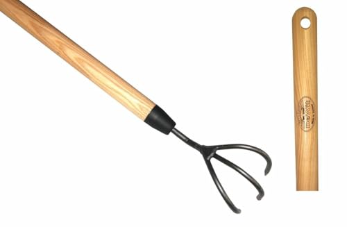 Long Handle 3 Tine Cultivator – 60" Garden Tool for Aeration – Tempered Boron Steel – Ideal for Hard-to-Reach Areas