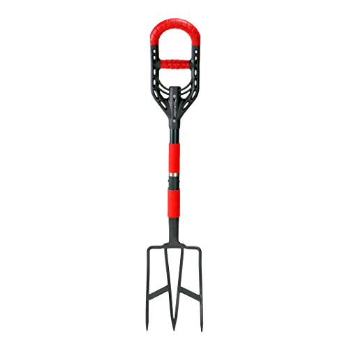 Roamwild Multi-Digger Garden Digging Spading Fork – Fibreglass Light Weight Gardening with Unique Dual Soft AIR Light Grip Technology & Soil Lump Cutting Bladed Tines (Fork) - color: Fork