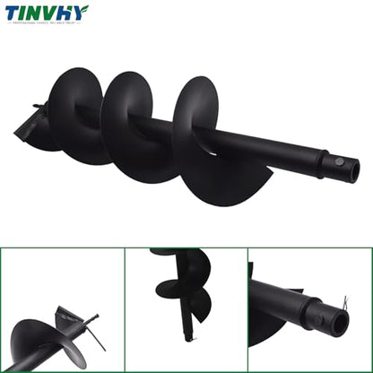 8-in Earth Auger Drill Bit, Garden Plant Flower Auger Rapid Planter Compatible Gas Powered Post Fence Hole Digger with 3/4 Shaft - size: 8 Earth Auger Drill Bit