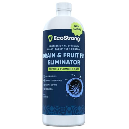Fruit Fly Drain Treatment | Drain Fly Eliminator | Eliminates Gnats, Sewer Flies and More - Works in All Drains - 32 Fl Oz - size: 32 Fl Oz (Pack of 1)
