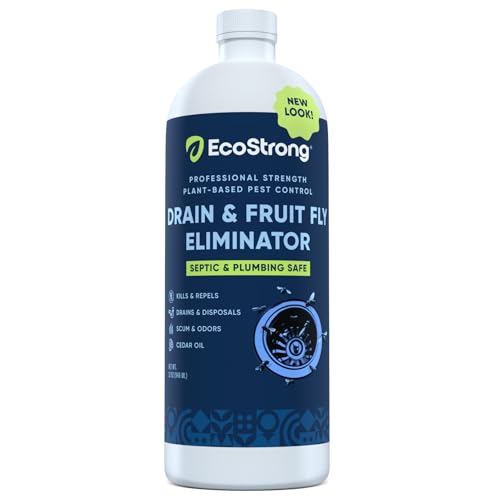Fruit Fly Drain Treatment | Drain Fly Eliminator | Eliminates Gnats, Sewer Flies and More - Works in All Drains - 32 Fl Oz - size: 32 Fl Oz (Pack of 1)