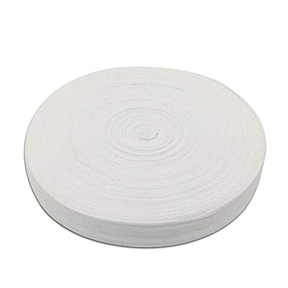 Natural Cotton Twill Tape 50 Yards 2 Inch Bunting Bias Herringbone Webbing Roll for Apron Sewing Dressmaking Craft (White) - color: White, size: 2inch