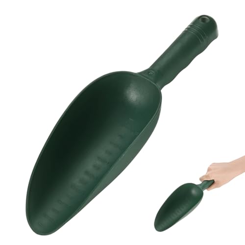 M METERXITY 1-Pack Garden Shovel Trowel Hand Shovels, 30cm/11.81 Inch Plastic Gardening Tools for Digging, Transplanting, Soil Loosening and Planting, Ergonomic Handle [Dark Green] - color: Dark Green