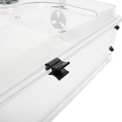 EarlyGrow 24" x 15" x 12.75" Domed Propagator with 2 Height Extenders and Locking Clip Set, Green - size: 2 Side Extenders and Locking Clip Set