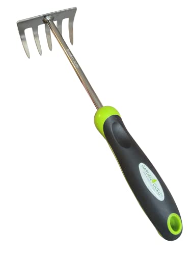 Garden GURU Stainless Steel Hand Rake Cultivator Tiller Tool - Stainless Steel for Ultimate Strength - Rust Resistant - Ergonomic Handle - Great for Gardening Cultivating Loosening - 1 Case (50 Pcs) - size: 50 Pack
