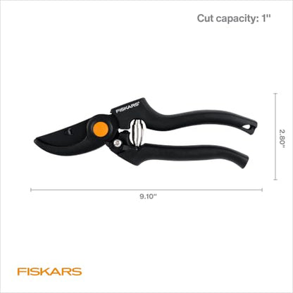 Fiskars Professional Bypass Pruning Shears, Garden Tools, 1" Cut Capacity - style: Professional Bypass