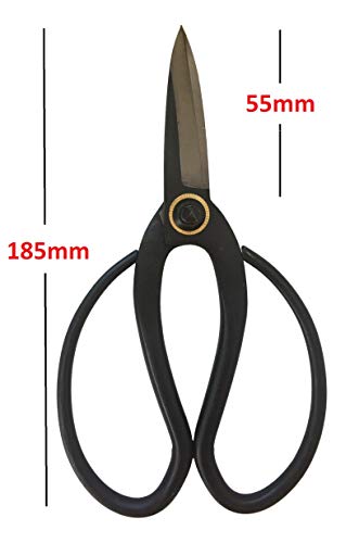 GARDEN GURU Professional Bonsai Scissors 180mm - Traditional Butterfly Bonsai Pruner Shear for Precise Trimming Pruning and Deadheading of Flowers Plants, Japanese Bonsai Garden Tools - style: 180mm