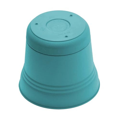 Bloem SP0726 Saturn Planter w/Saucer 7" Bermuda Teal, 7" - color: Bermuda Teal, size: 7"