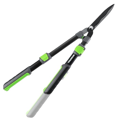 WORKPRO Extendable Hedge Shear, 25"-33" Manual Hedge Clipper/Bush Cutter - size: 25"-33"