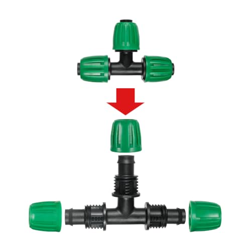 15 Pack 1/2 Inch Drip Irrigation Tee Fittings - size: 1/2 inch Tee
