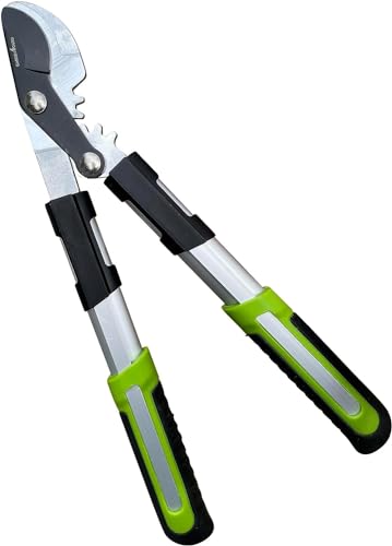 GARDEN GURU Bypass Loppers Tree Trimmer Clipper - 3X Cutting Power Gardening Loppers Pruning Shear -Comfort Grip Handles -High Carbon Steel Blade – Heavy Duty Branch Cutter –Cut Thick Branches w Ease - size: 1 Pack, style: Power Bypass Loppers