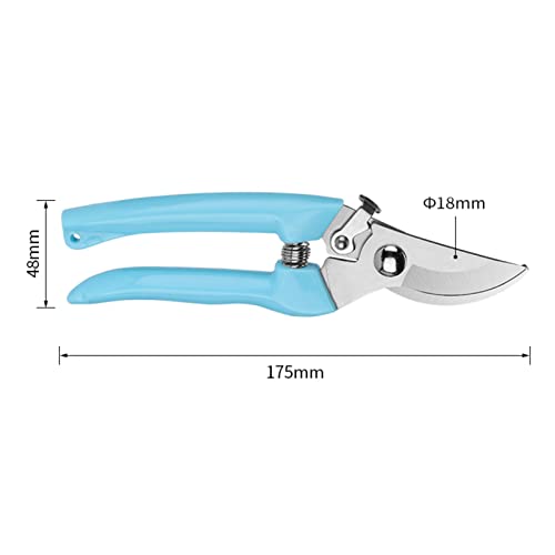 Curve Gardening Scissor with Sharp Stainless Steel Blade Garden Shears for Cutting Flowers Trimming Plants of Yard Florist Flower Rose Herb Hedge Bonsai and Fruits Picking - style: Navy Blue Handle