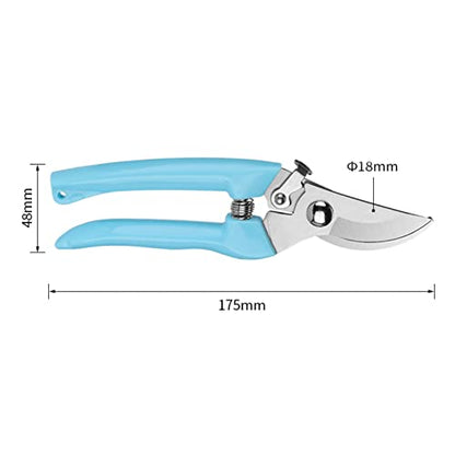 Curve Gardening Scissor with Sharp Stainless Steel Blade Garden Shears for Cutting Flowers Trimming Plants of Yard Florist Flower Rose Herb Hedge Bonsai and Fruits Picking - color: Navy Blue