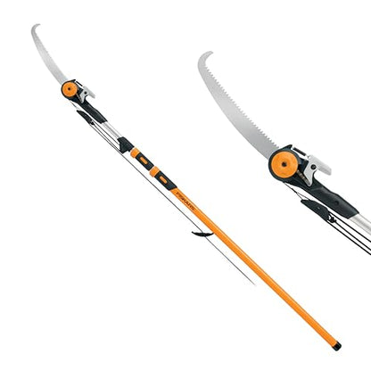 Fiskars 7-16 Ft Chain-Drive Extendable 2-in-1 Tree Pruner & Manual Pole Saw - style: 7-16 ft Chain Drive Saw & Pruner