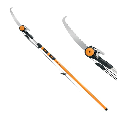 Fiskars 7-16 Ft Chain-Drive Extendable 2-in-1 Tree Pruner & Manual Pole Saw - style: 7-16 ft Chain Drive Saw & Pruner