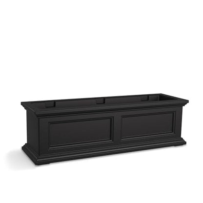 Mayne Fairview 36in Self-Watering Rectangular Window Box Planter, Black - color: Black, size: 36in