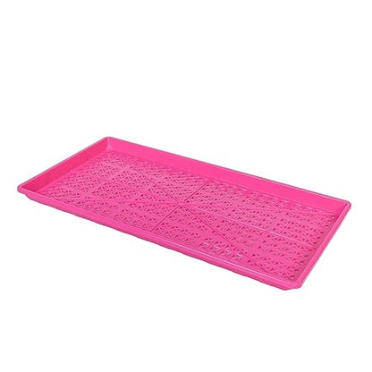SUNPACK 10" x 20" Heavy Duty Mesh Plastic Seed Starting Tray, Magenta, 1" - Ensures Water Drainage and Aeration, Perfect for Greenhouses or Indoor Gardening - color: Magenta