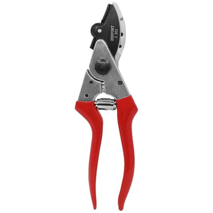 Zenport Z202 Heavy Duty Pruner, Cut-n-Hold, Red Handles, 8-Inch