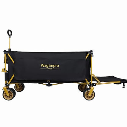 GDFStudio 67.5" Extra Long Beach Wagon Cart with Tailgate, Utility Cart for Camping Beach, Camping Gear Transport Wagon, Heavy Duty All-Terrain Wheels, 480 lbs Capacity, No Assembly, Black - color: Black With Tailgate