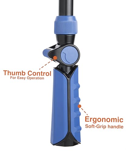 with Corvid Adjustable Thumb Control Garden Watering Wand, 19-24 Inch Telescoping Hose Nozzle 8 Spray Patterns, Heavy-Duty Zinc & Aluminum for Precise Watering and Cleaning