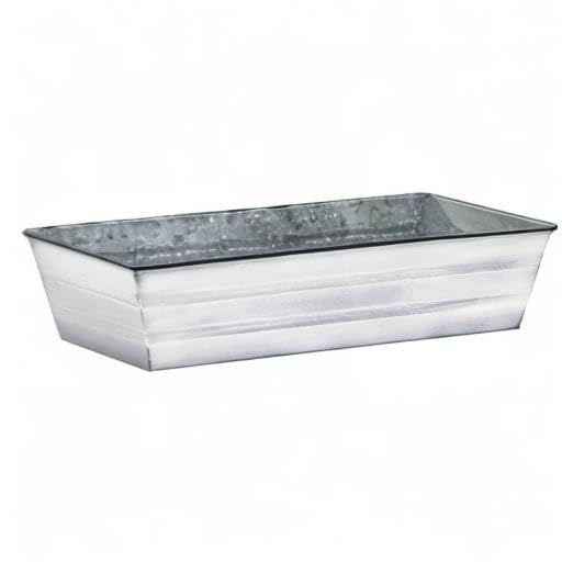 Achla Designs Galvanized Window Flower Box Planter-Cape Cod White-Small (22" L x 6" W x 5" H) - color: White, size: Small