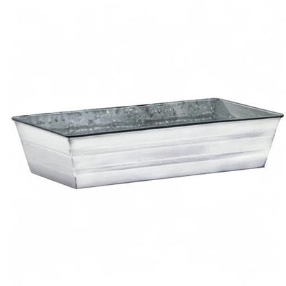 Achla Designs Galvanized Window Flower Box Planter-Cape Cod White-Small (22" L x 6" W x 5" H) - color: White, size: Small