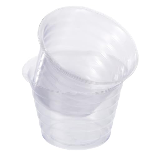 M METERXITY 5 Pack Planter Saucers - Thin Plastic Plant Tray Flowerpot Drip Trays Round Apply to Outdoor/Garden (4 Inch, Clear) - size: 4 Inch