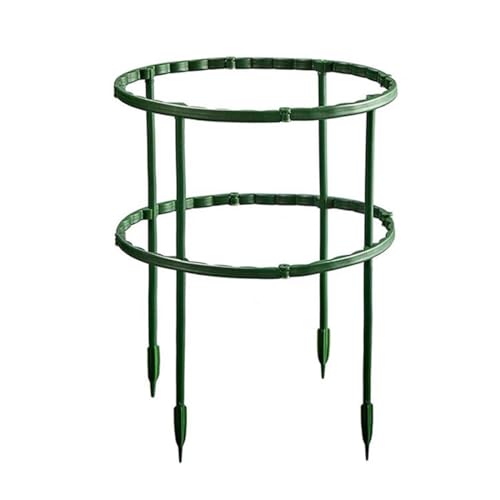 Plastic Plant Support Stakes, Large DIY Plant Support Ring Plant Support Cage, Garden Flower Support for Tomato,Monstera, Peony, Hydrangea, Climbing Plants Indoor Outdoor (Green, 10 Pack)